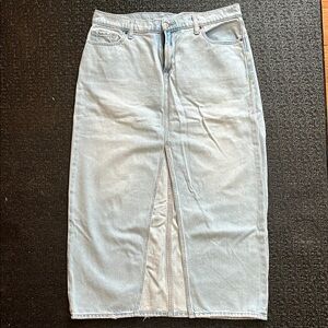 Old Navy Light Blue Denim Maxi Skirt